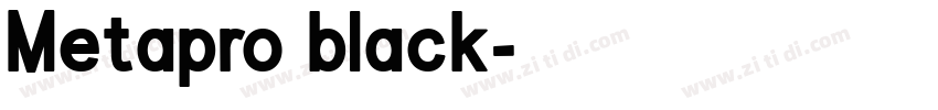 Metapro black字体转换